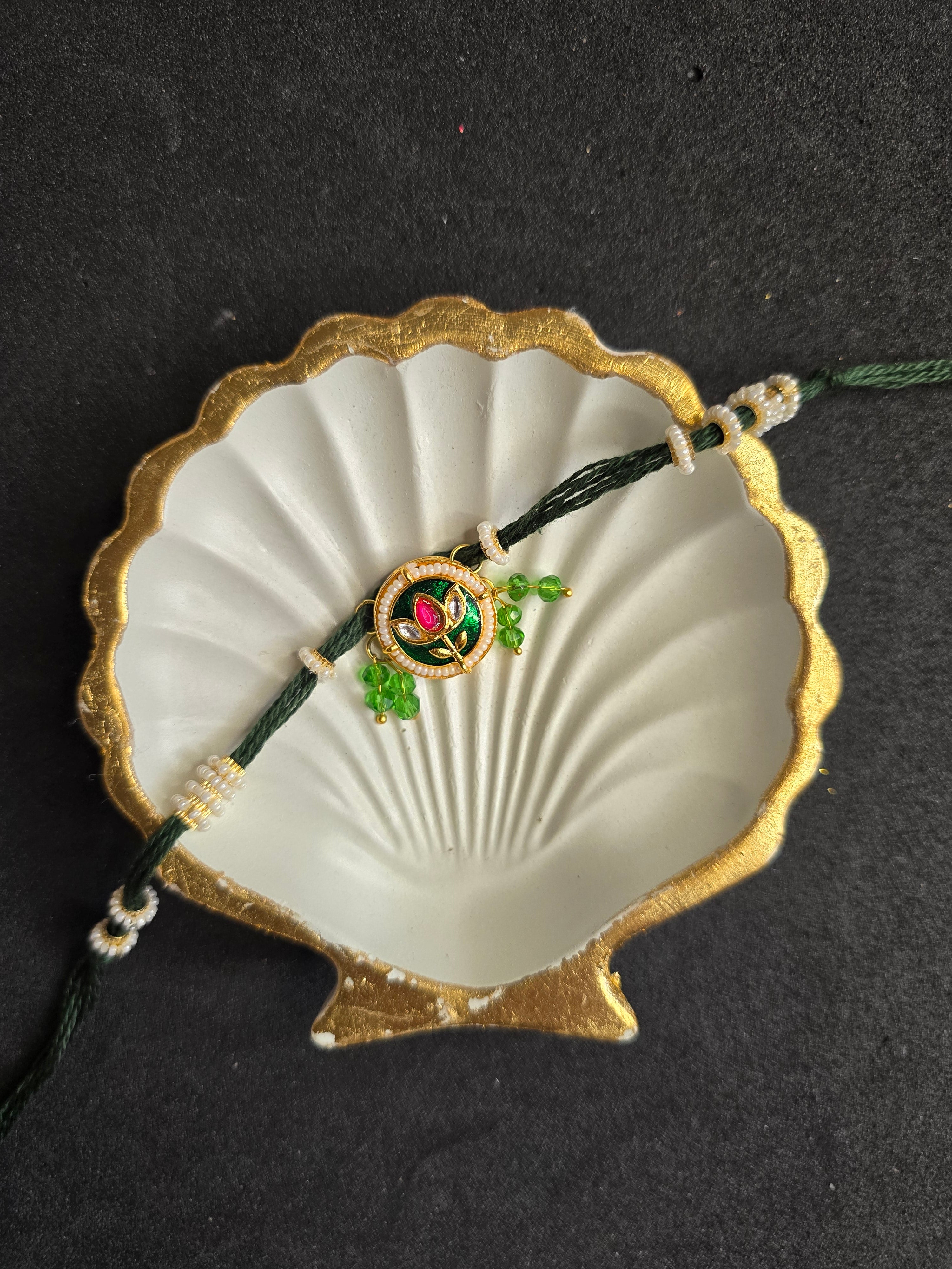 Meenakari Lotus Rakhi