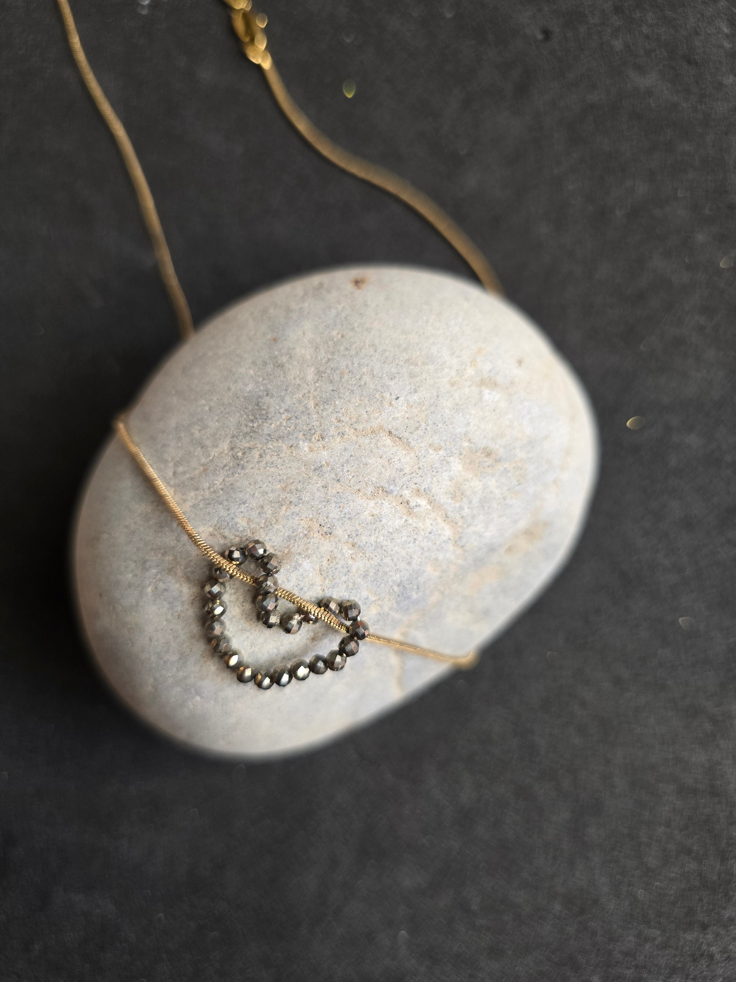 The Pyrite Heart Necklace