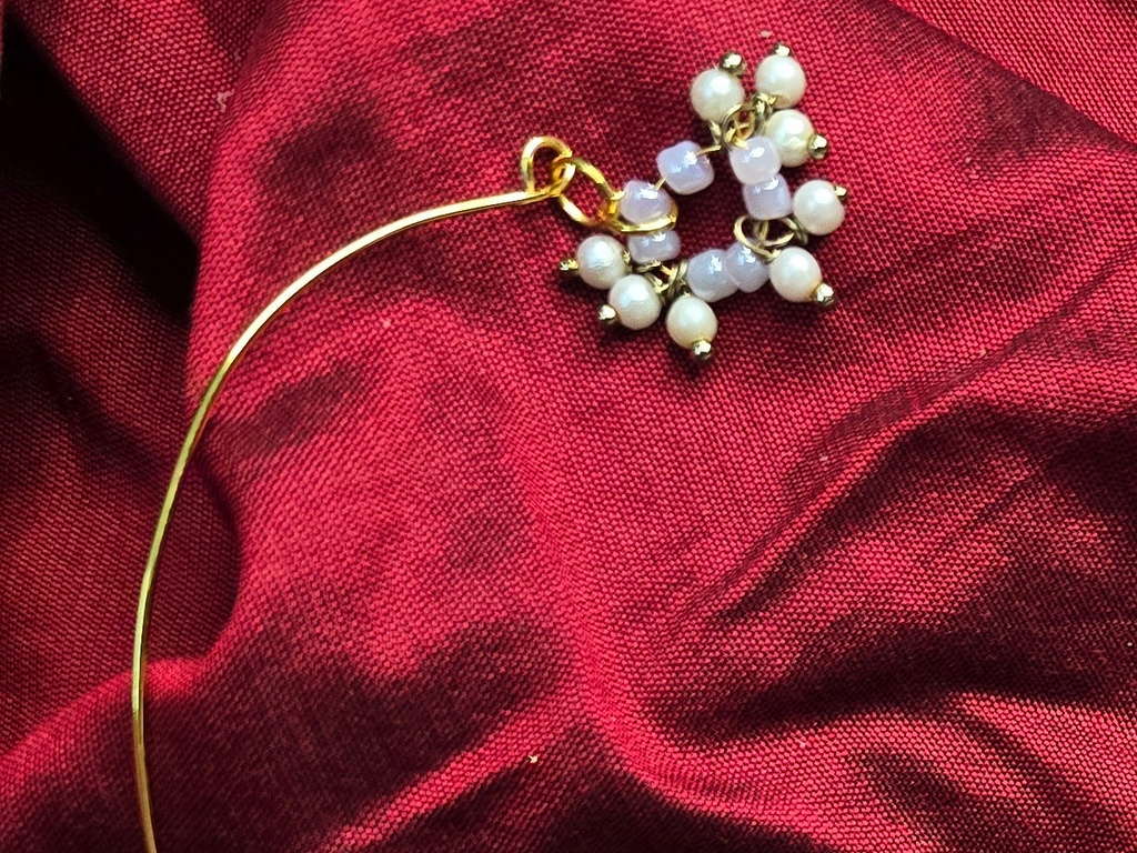 Handcrafted White Enamel Lotus Invisible Chain Necklace – Lavender Edition