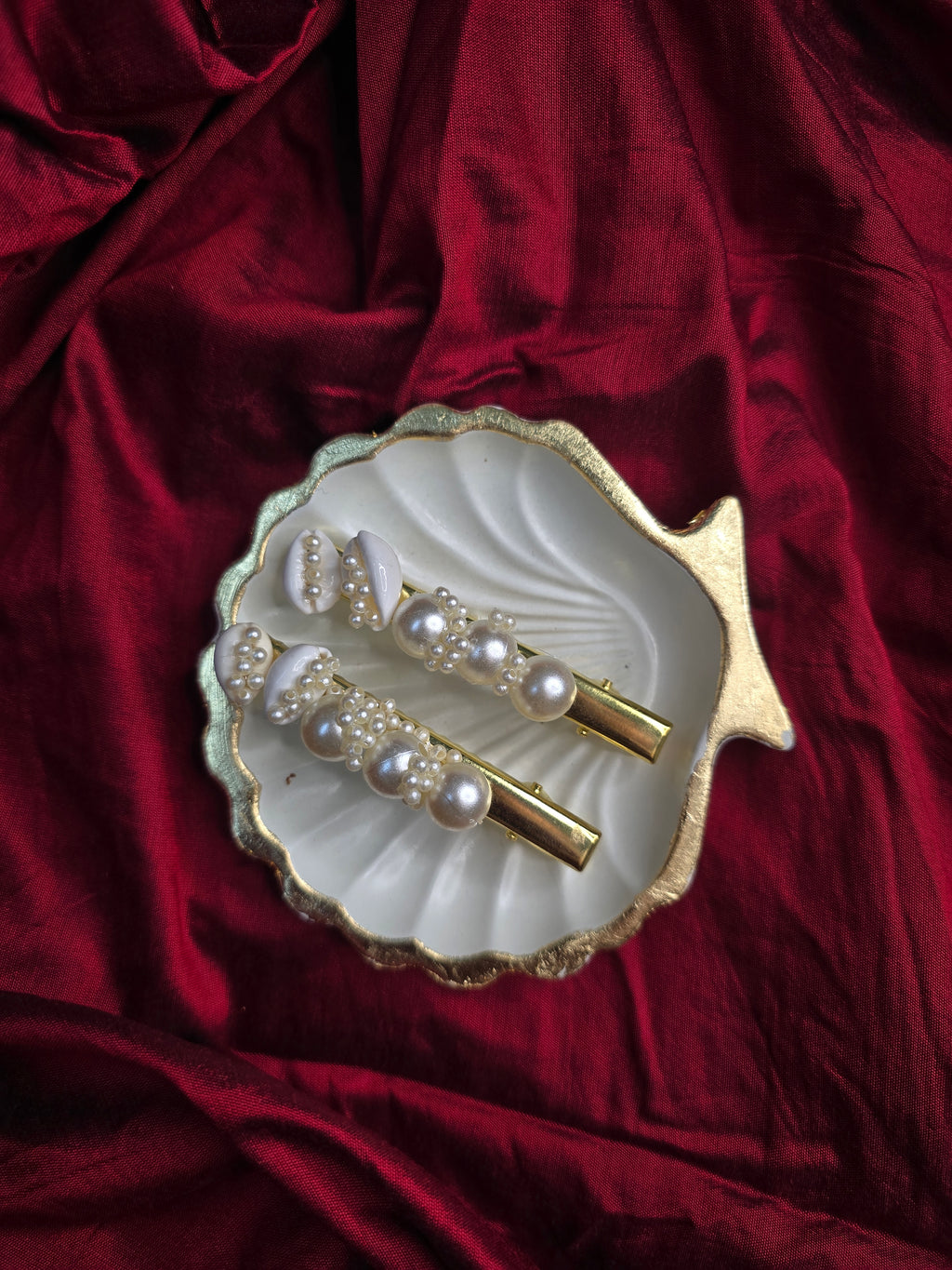 The Tidal Pearl Hair Clips