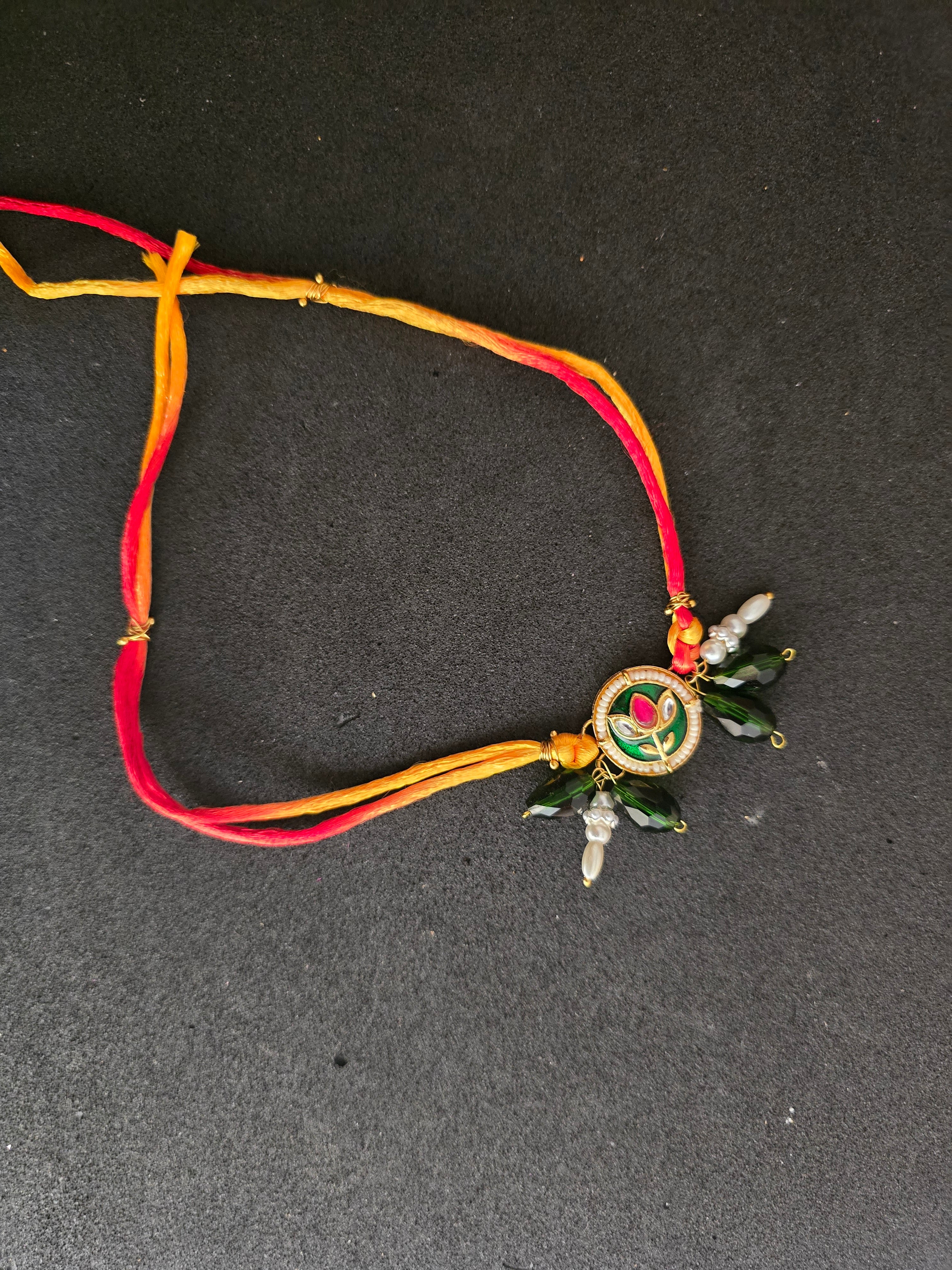 Meenakari Lotus Rakhi