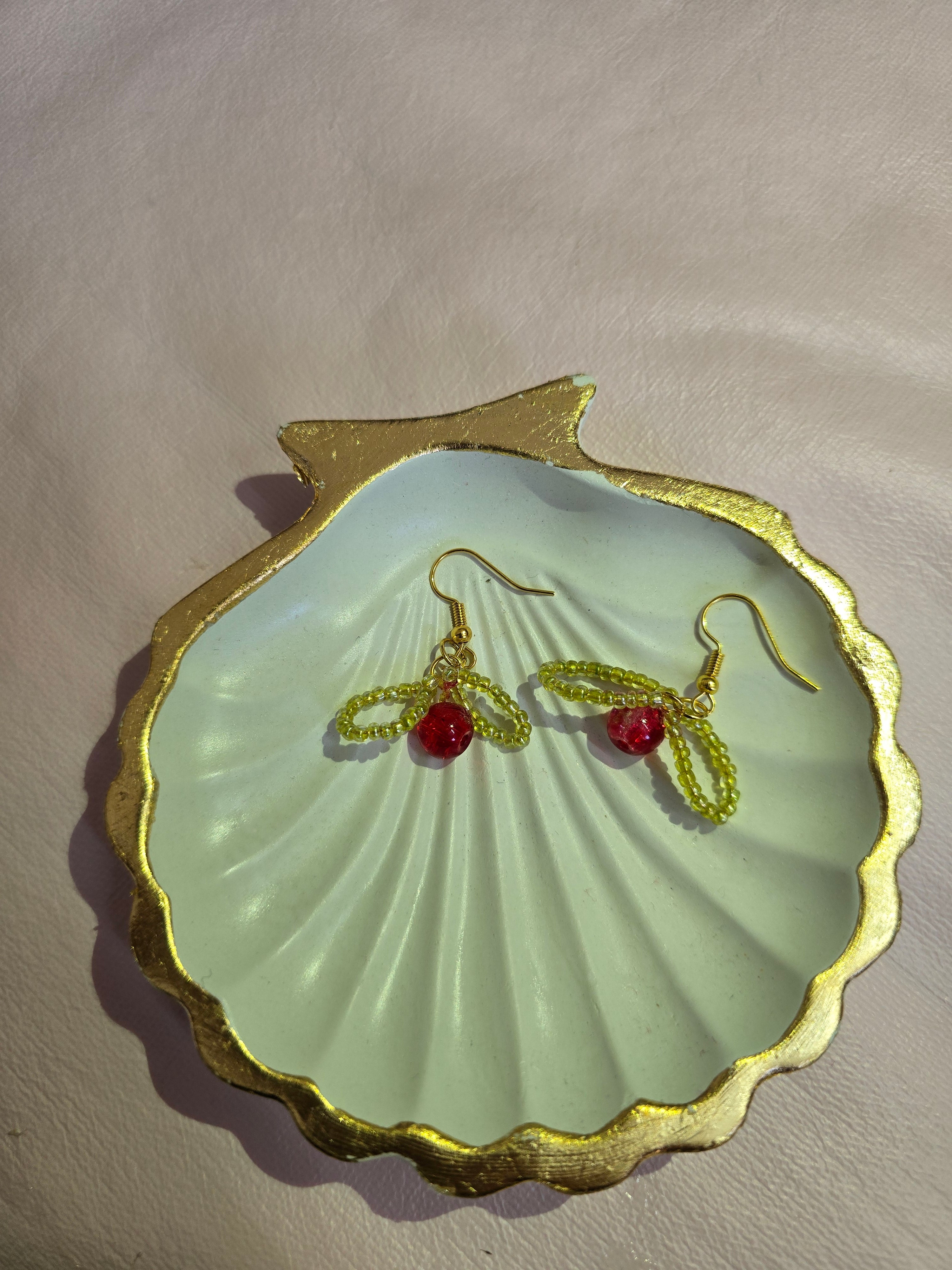 Sweet Cherry Bug Earrings