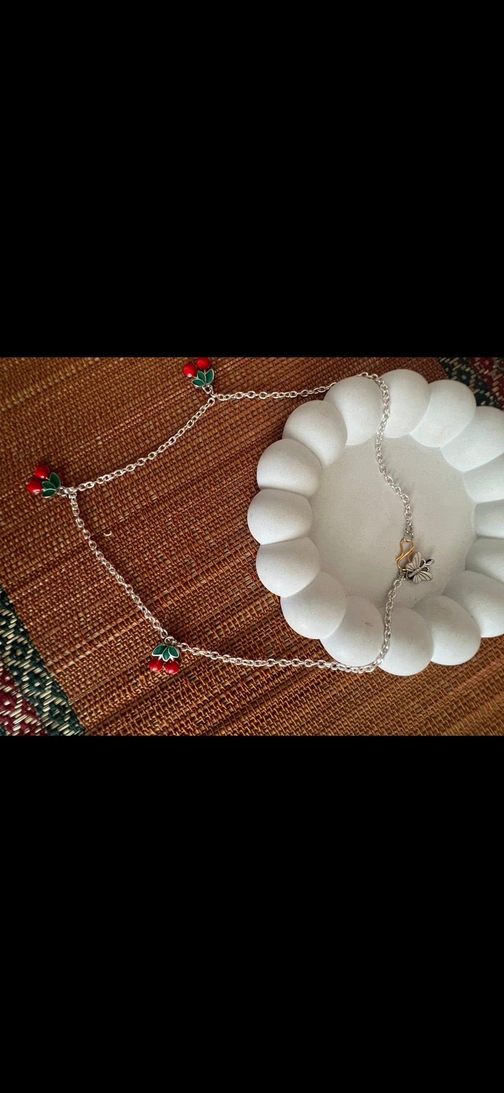 Sweet Cherry Silver Chain