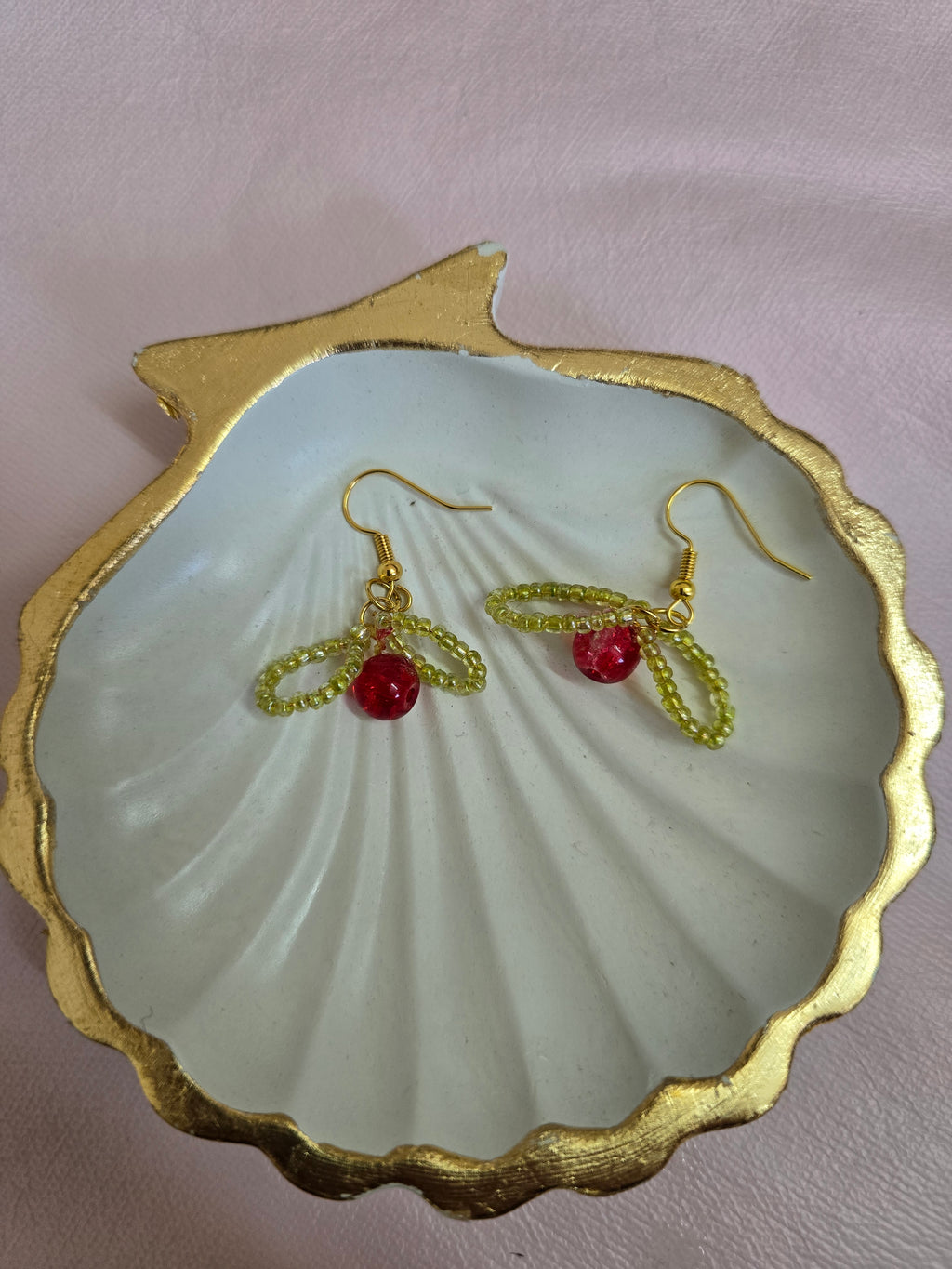 Sweet Cherry Bug Earrings