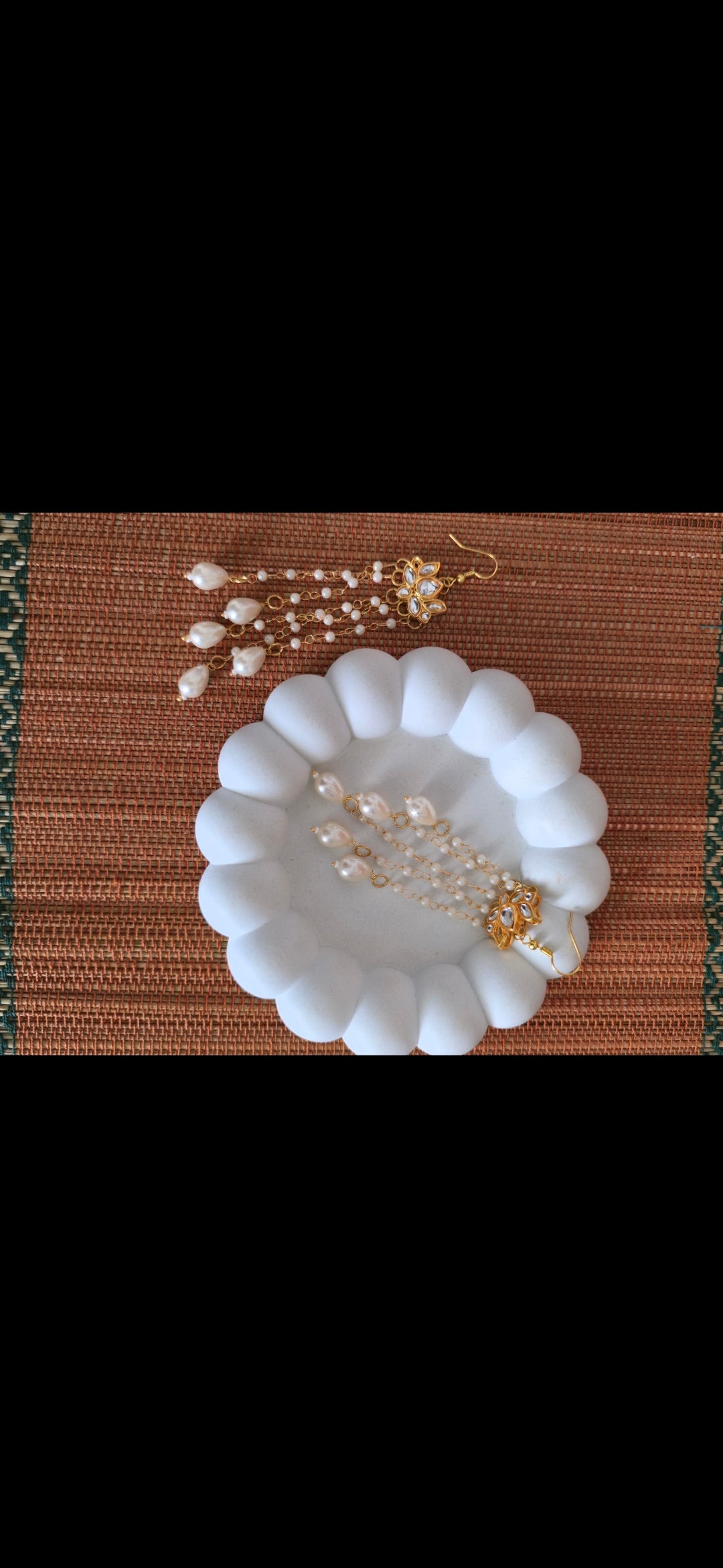 Kundan Kamal Earrings