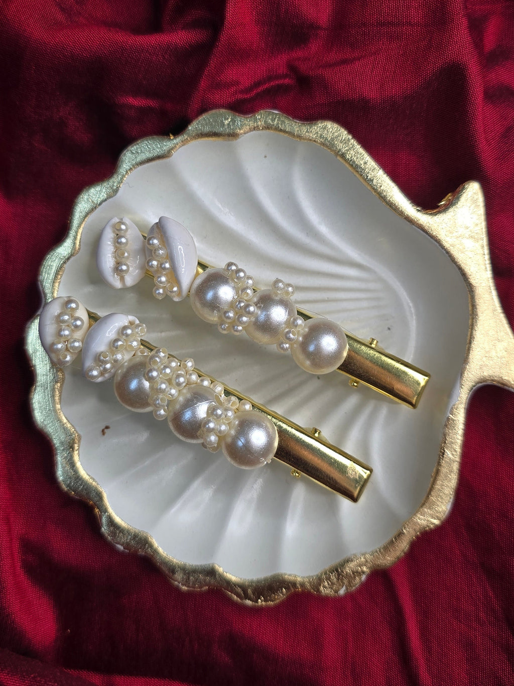 The Tidal Pearl Hair Clips