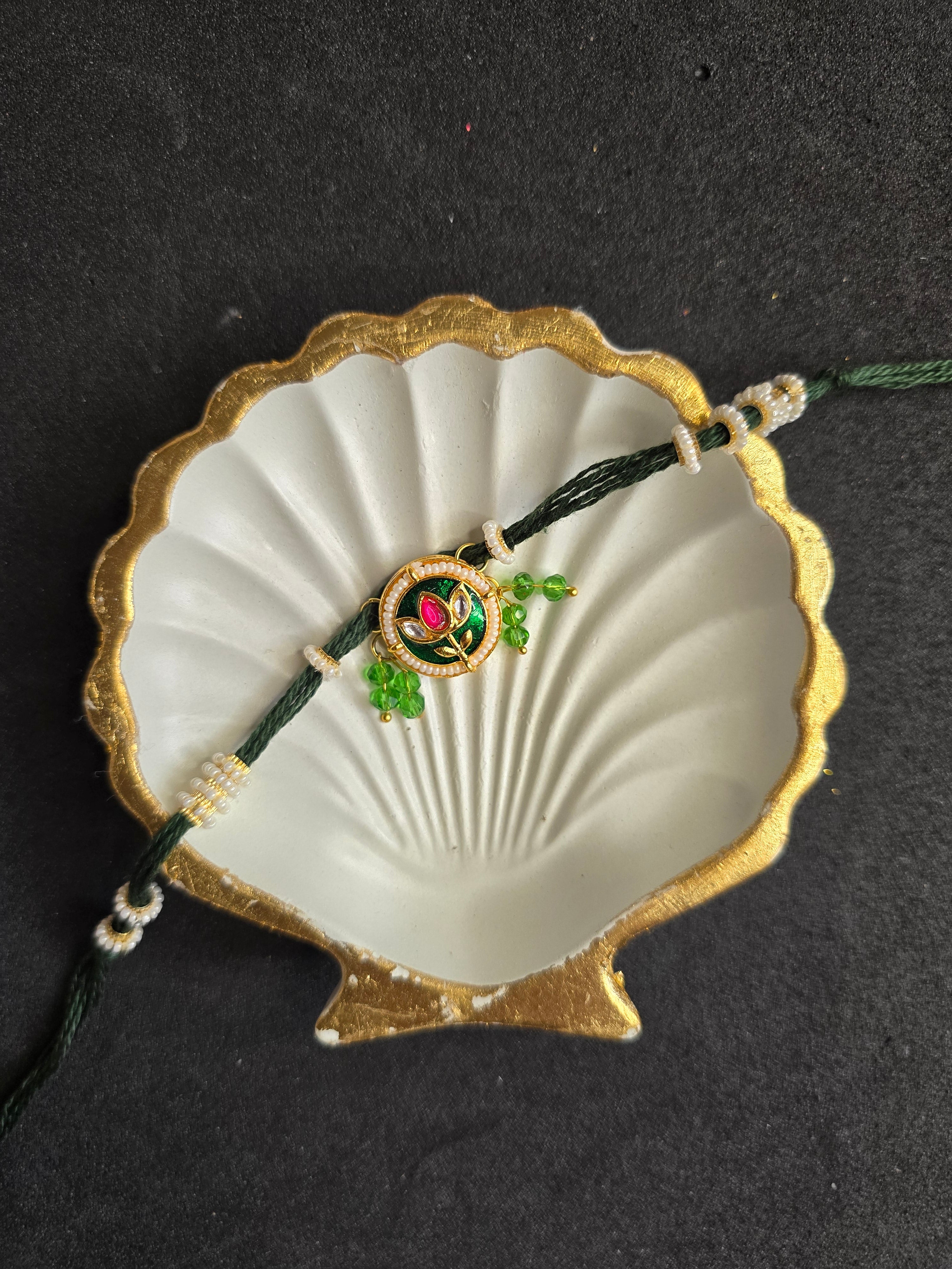 Meenakari Lotus Rakhi