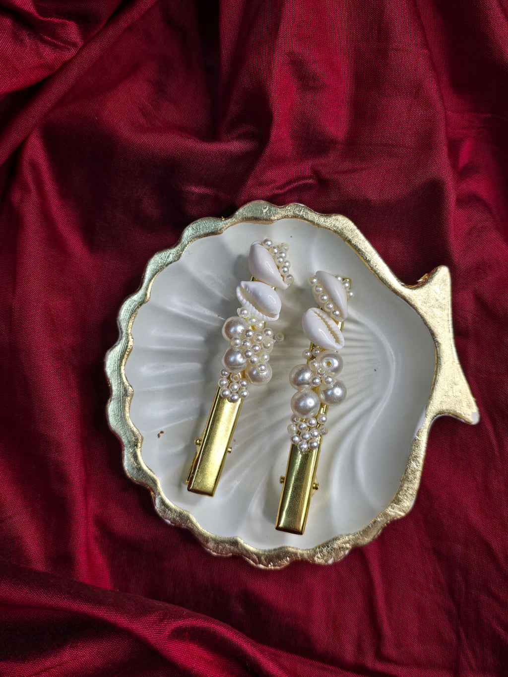 Ocean Whisper Pearl Clips