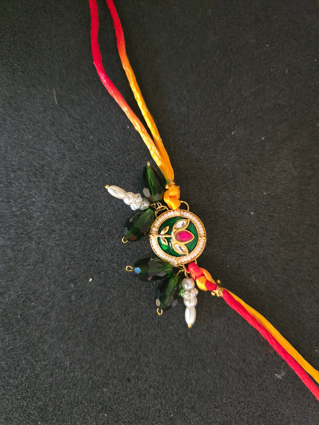Meenakari Lotus Rakhi