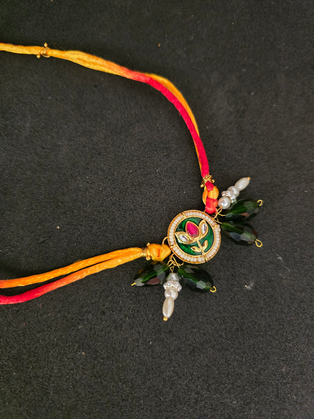 Meenakari Lotus Rakhi